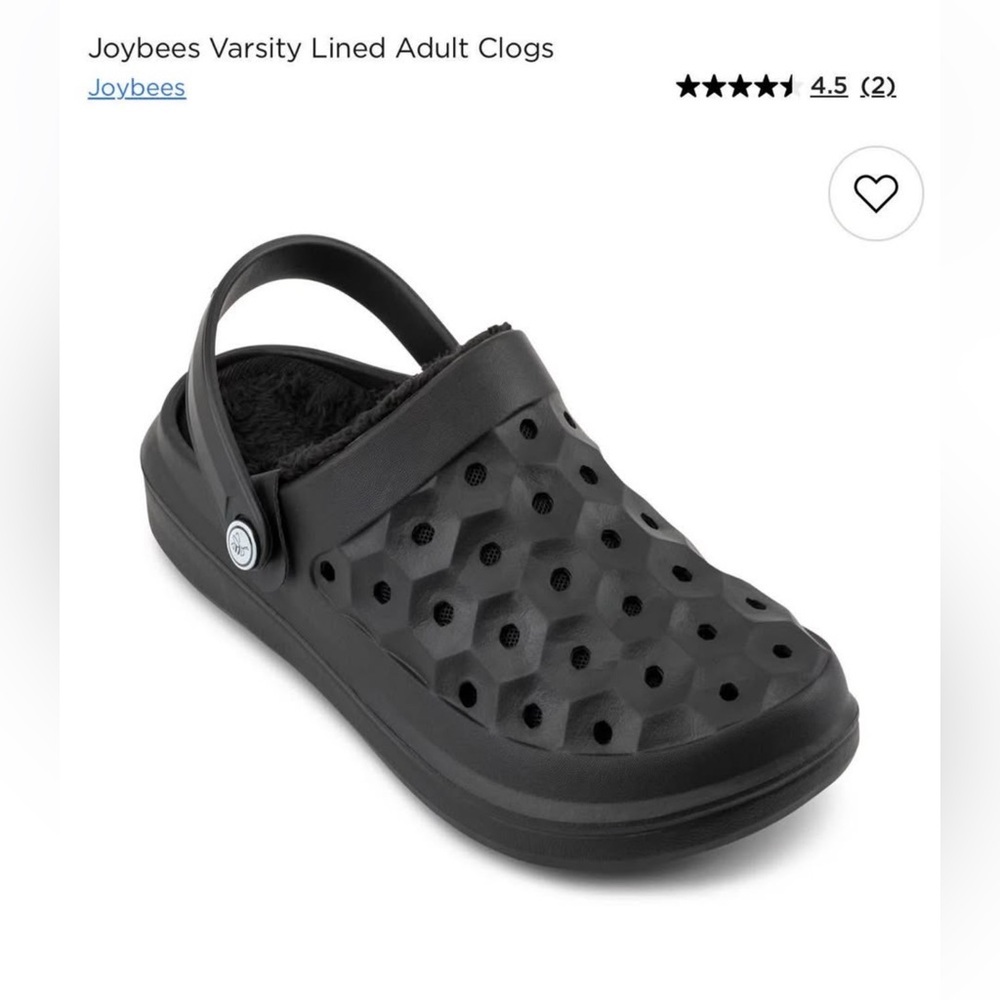 Joybees Black Varsity Lined Adult Clogs